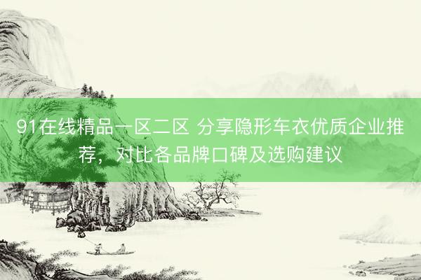 91在线精品一区二区 分享隐形车衣优质企业推荐，对比各品牌口碑及选购建议