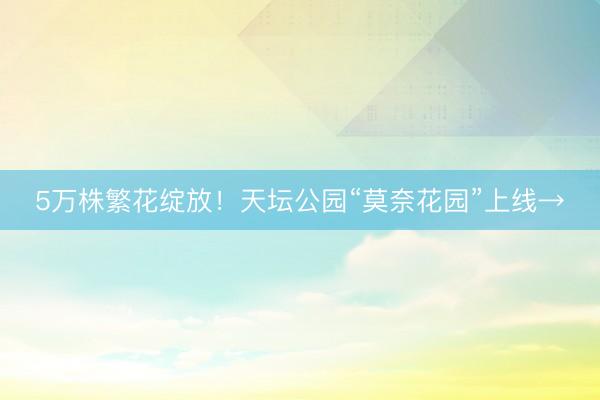 5万株繁花绽放！天坛公园“莫奈花园”上线→
