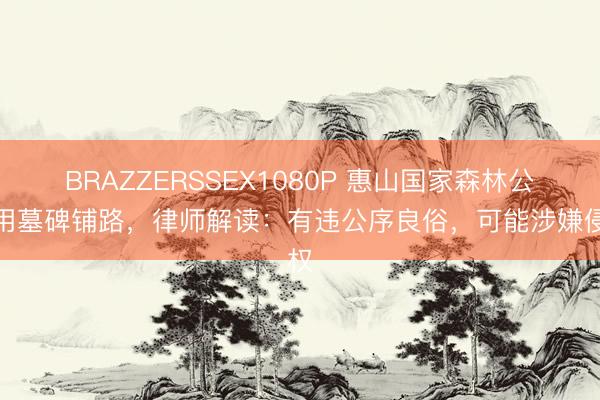BRAZZERSSEX1080P 惠山国家森林公园用墓碑铺路，律师解读：有违公序良俗，可能涉嫌侵权