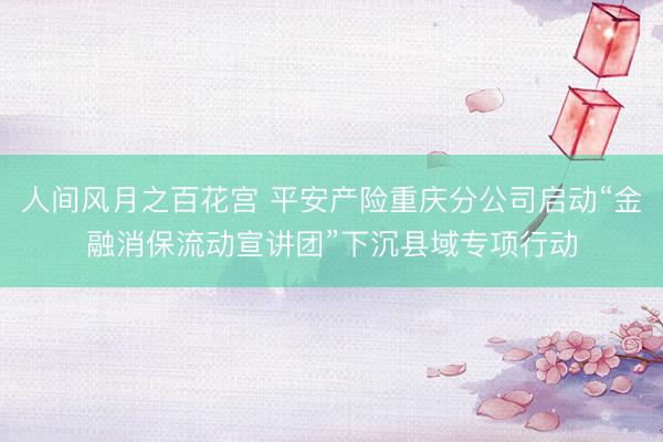 人间风月之百花宫 平安产险重庆分公司启动“金融消保流动宣讲团”下沉县域专项行动