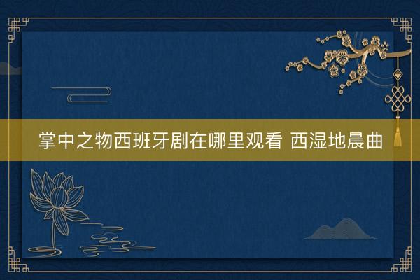 掌中之物西班牙剧在哪里观看 西湿地晨曲