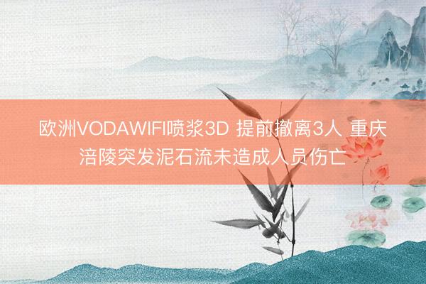 欧洲VODAWIFI喷浆3D 提前撤离3人 重庆涪陵突发泥石流未造成人员伤亡