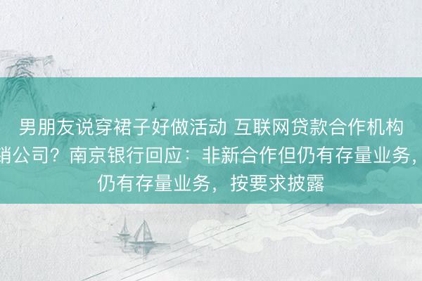 男朋友说穿裙子好做活动 互联网贷款合作机构名单出现注销公司？南京银行回应：非新合作但仍有存量业务，按要求披露