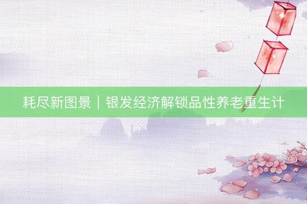 耗尽新图景｜银发经济解锁品性养老重生计