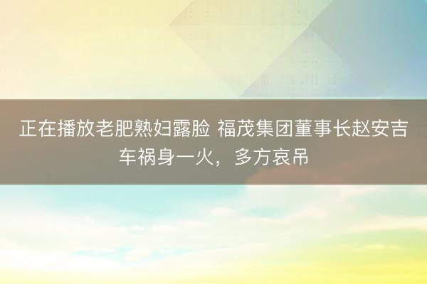 正在播放老肥熟妇露脸 福茂集团董事长赵安吉车祸身一火，多方哀吊